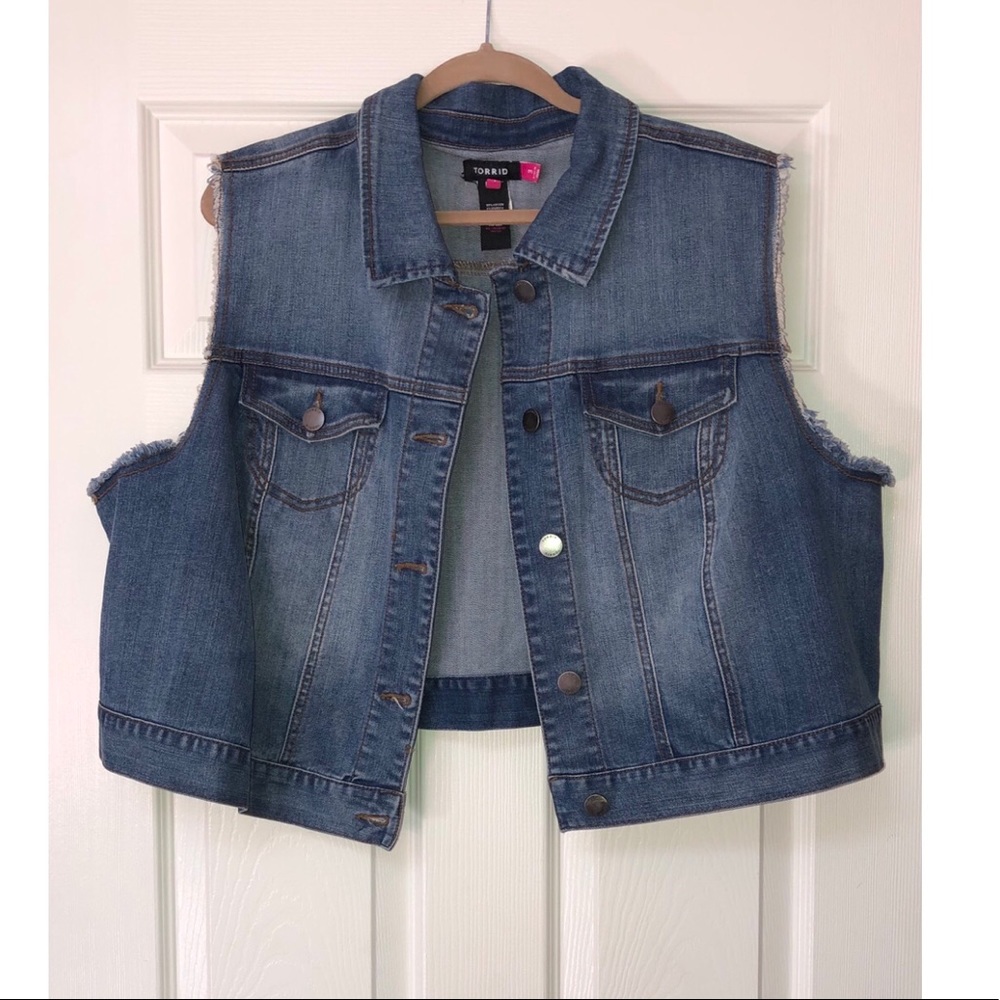 Torrid Plus size jean vest